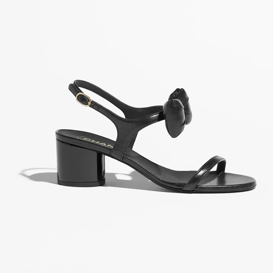 Alternative view of Chanel Final Bow Sandals Black