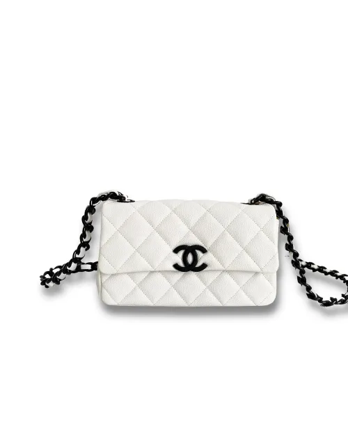 Alternative view of Chanel Flap Bag Mini Crossbody / White Gold Hardware
