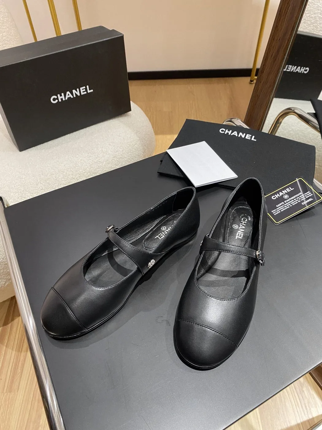 Alternative view of Chanel Flat Shoes Black