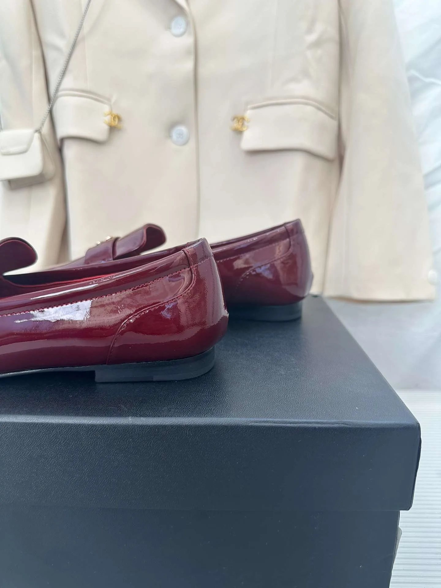 Chanel Goddess Loafers Burgundy - Image 8