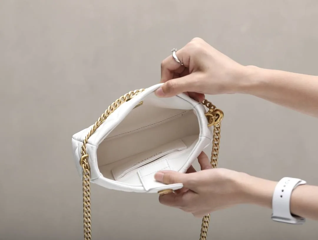 Alternative view of Chanel HoBo Heart Adjustment Buckle Crossbody Bag / White Gold Hardware