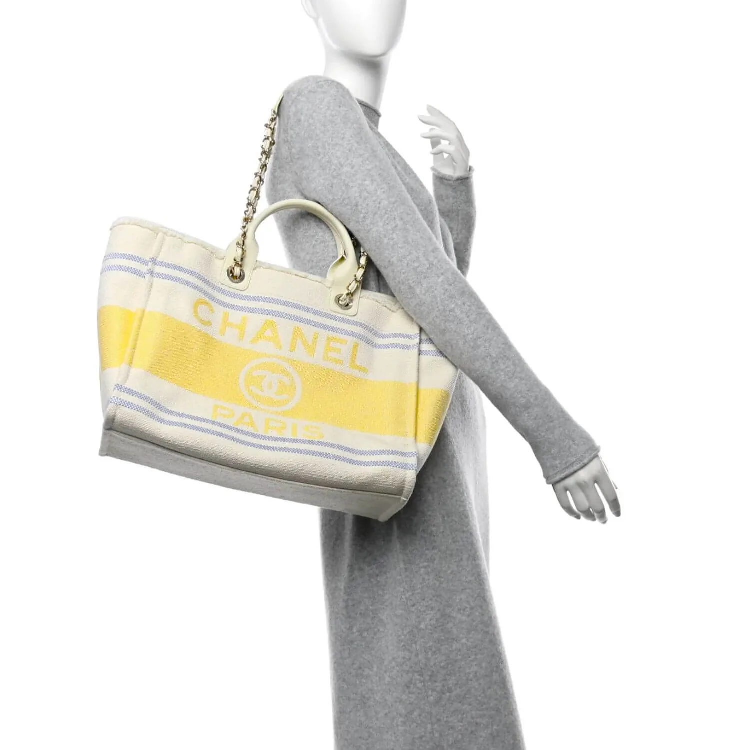 Alternative view of Chanel Deauville Large Tote Bag / Sand Gold Hardware