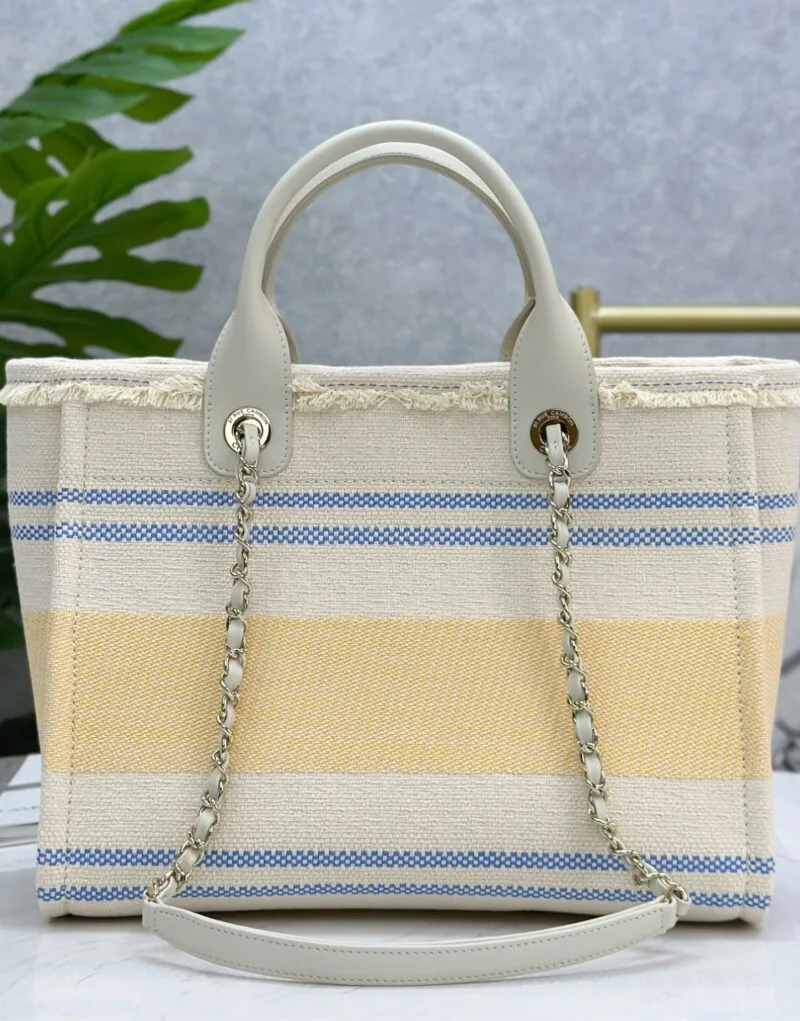 Alternative view of Chanel Large Deauville Tote Bag Sand /