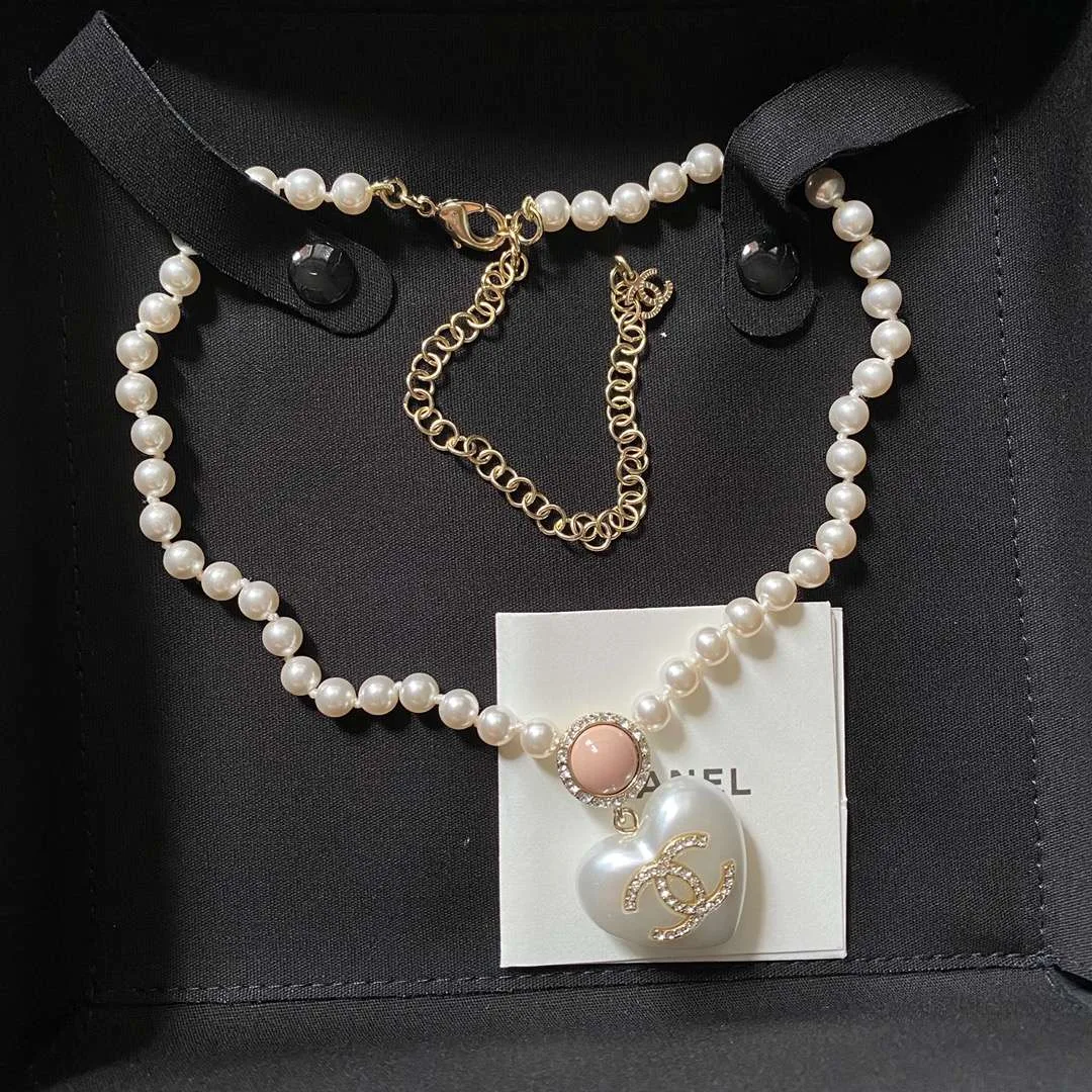 Chanel Love Necklace Black - Image 9
