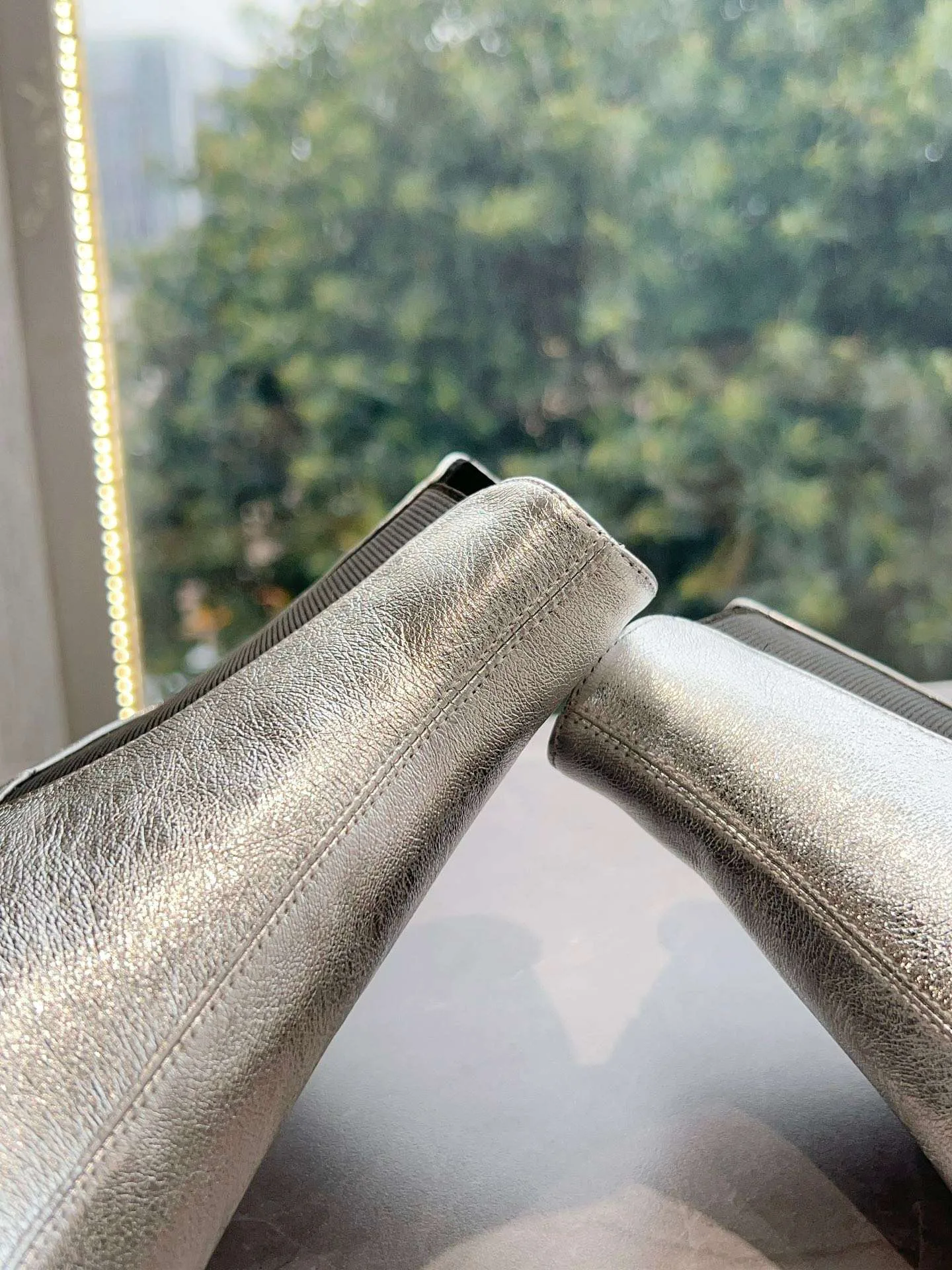 Chanel Martin Loafer Boot Silver - Image 4