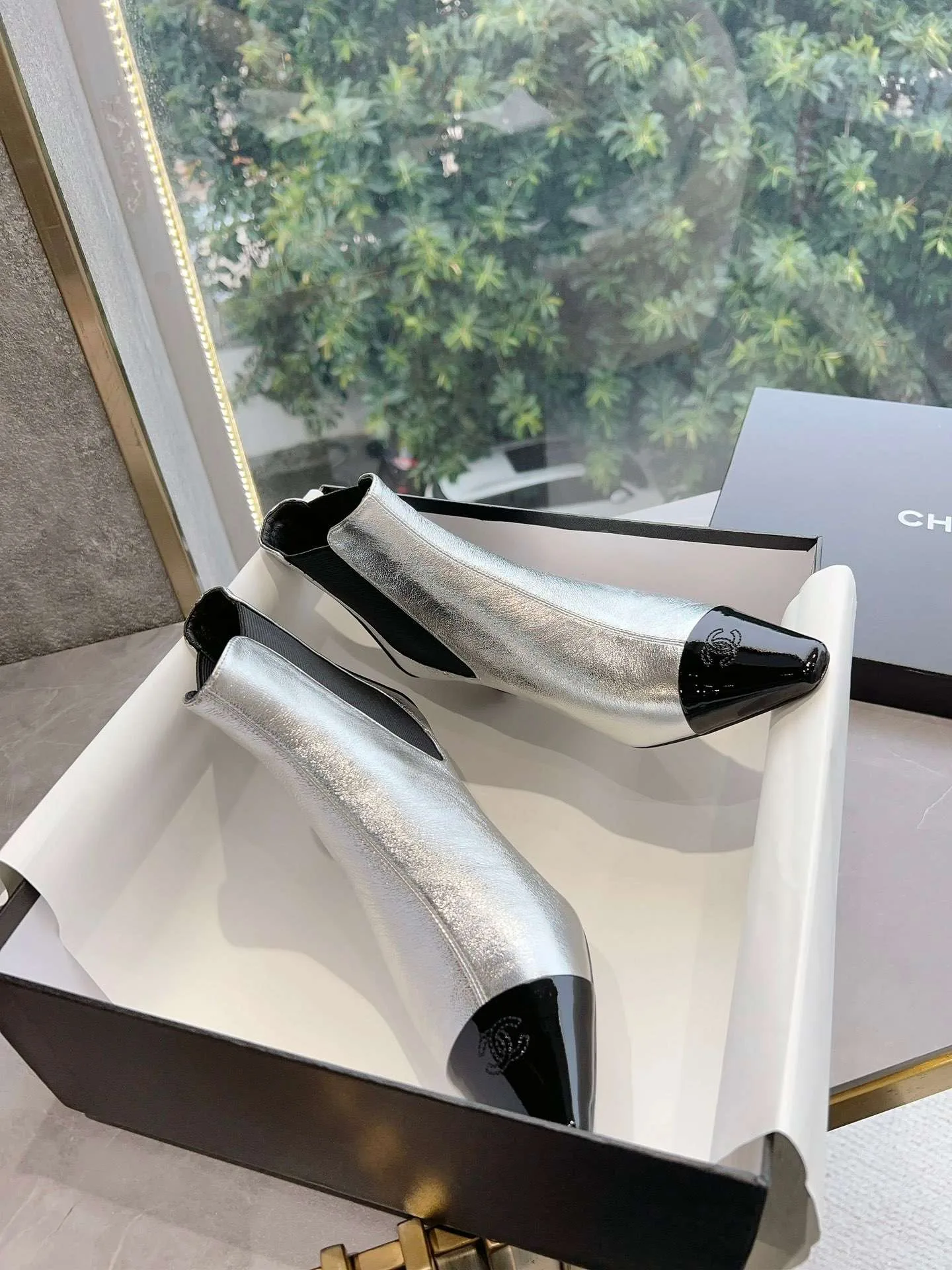 Chanel Martin Loafer Boot Silver - Image 5