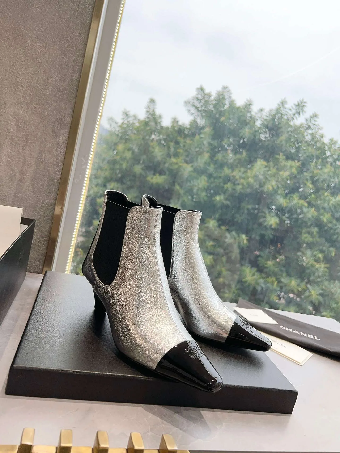 Chanel Martin Loafer Boot Silver - Image 6