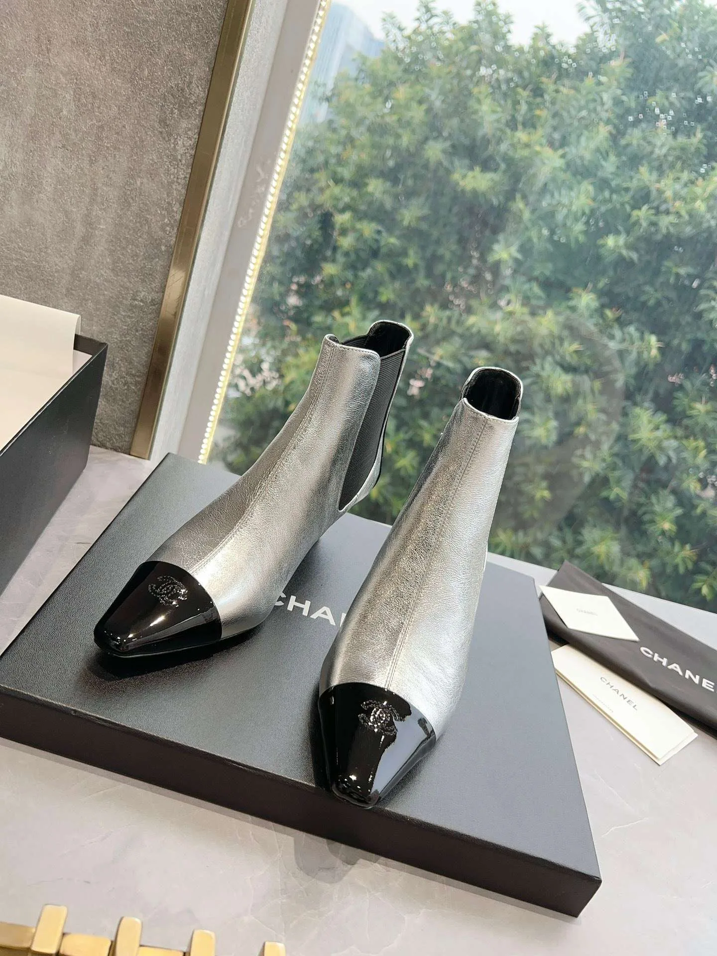Chanel Martin Loafer Boot Silver - Image 10