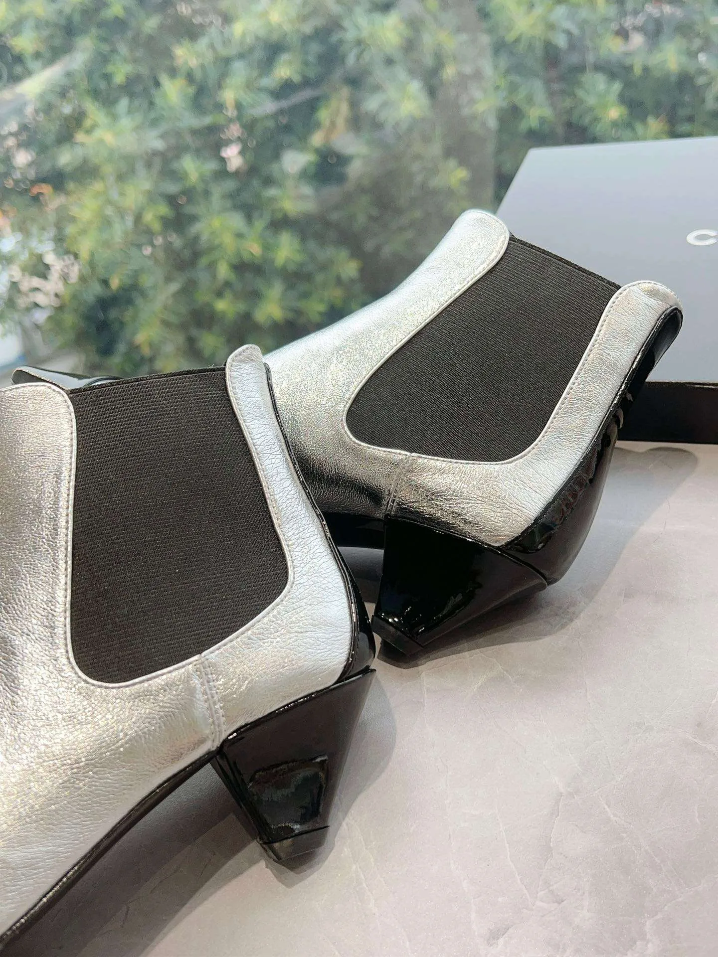 Chanel Martin Loafer Boot Silver - Image 3