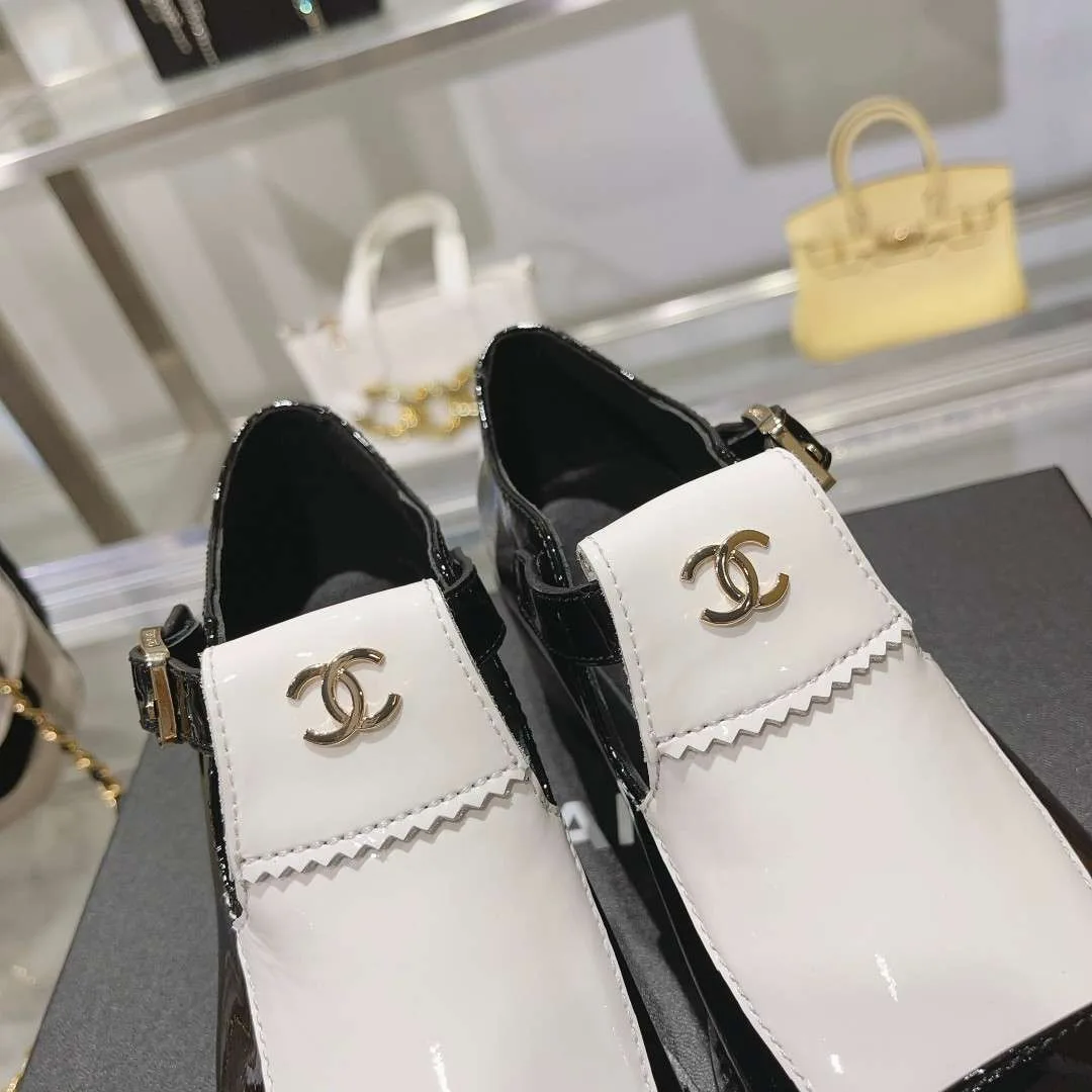 Alternative view of Chanel Mary Jane Loafers Hidden White