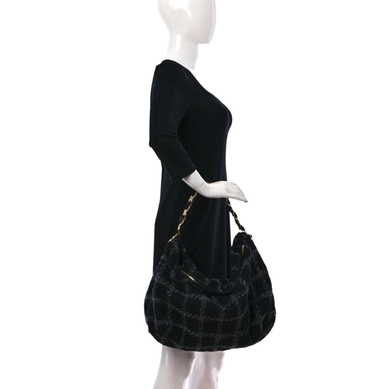 Alternative view of Chanel Maxi Hobo Bag / Black Gold Hardware