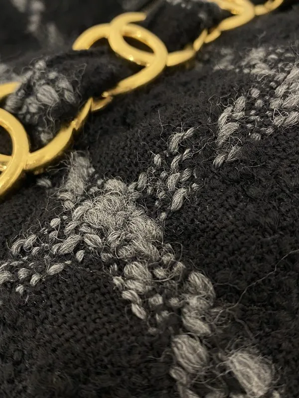Chanel Maxi Hobo Bag / Black Gold Hardware - Image 10