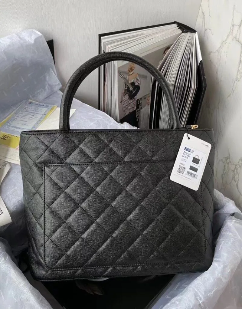 Chanel Medallion Tote Shoulder Black Bag / - Image 4