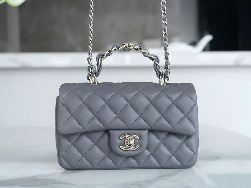 Alternative view of Chanel Rectangular Flap Bag Mini Crossbody / Grey