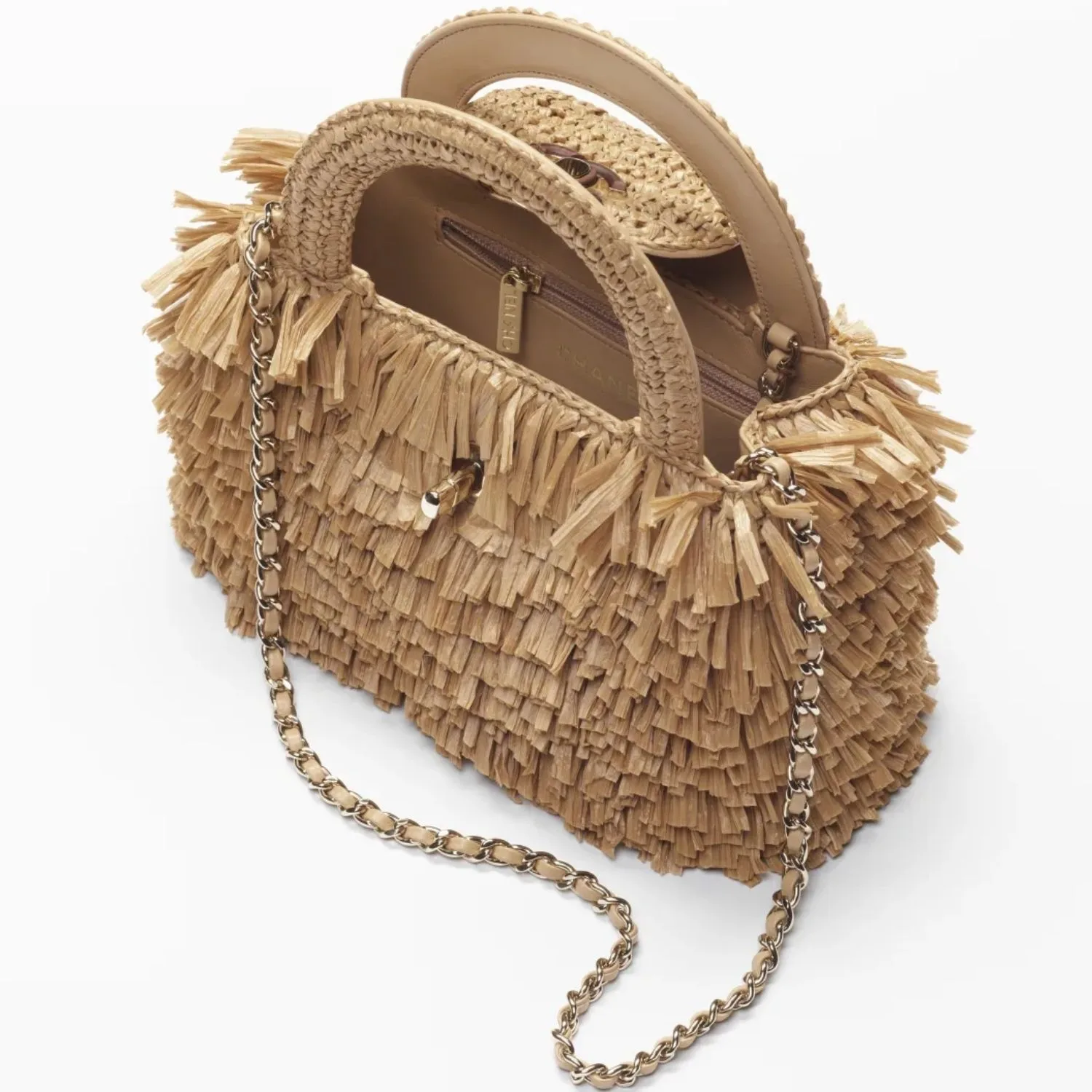 Chanel Mini Shopping Top Handle Bag / Dark Beige Gold Hardware - Image 4