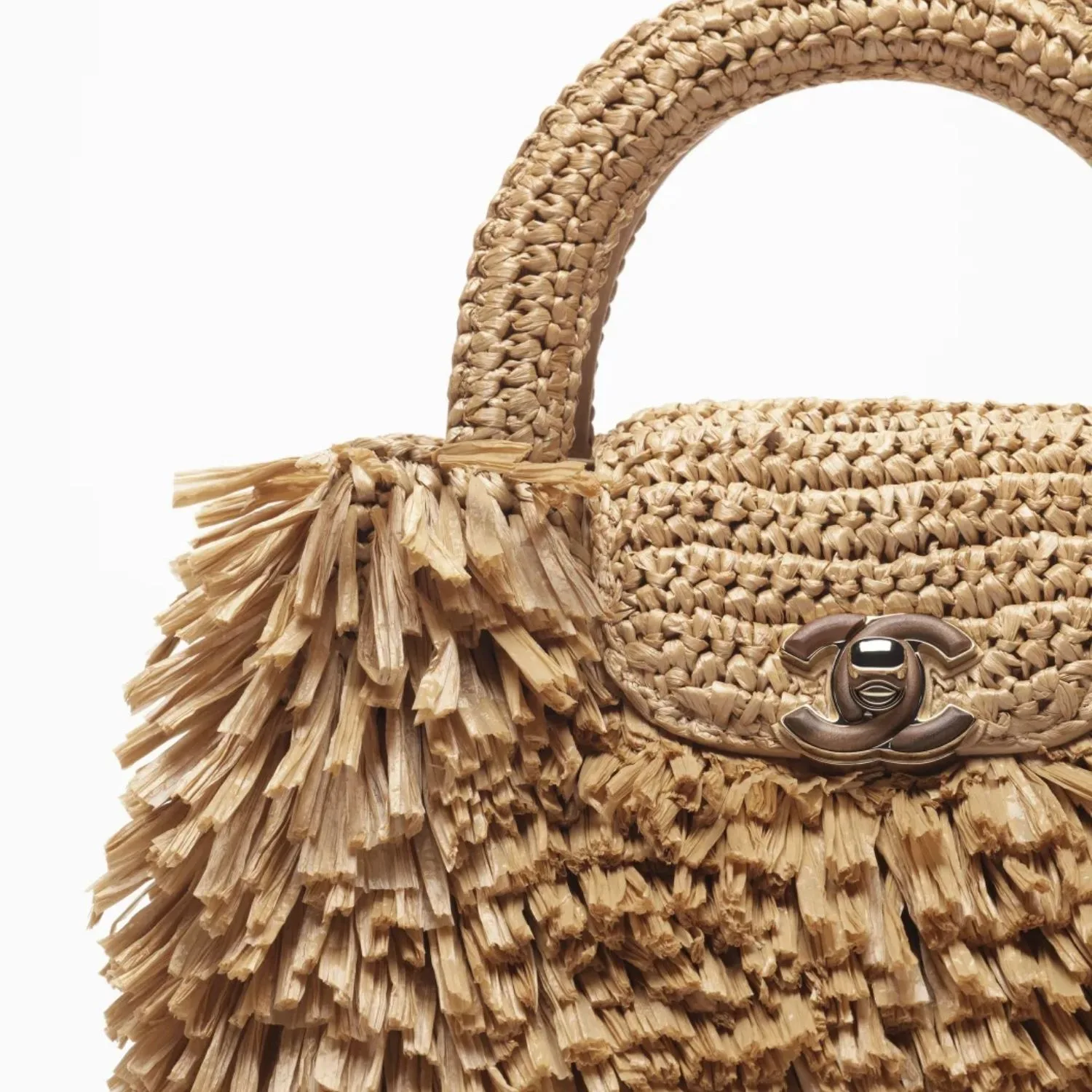 Chanel Mini Shopping Top Handle Bag / Dark Beige Gold Hardware - Image 5