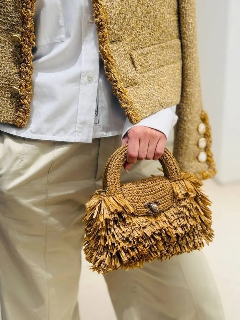 Alternative view of Chanel Mini Shopping Top Handle Bag / Dark Beige Gold Hardware