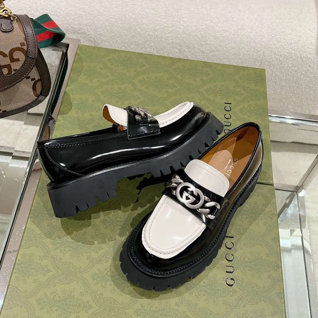 Alternative view of Chanel Moccasins Black/White