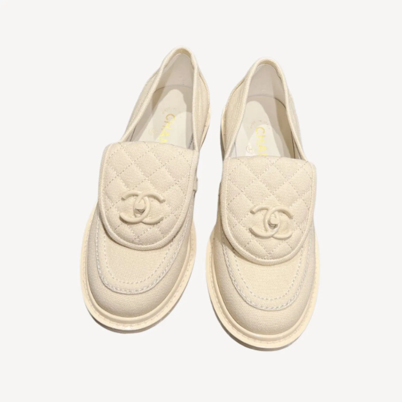Chanel Moccasins White