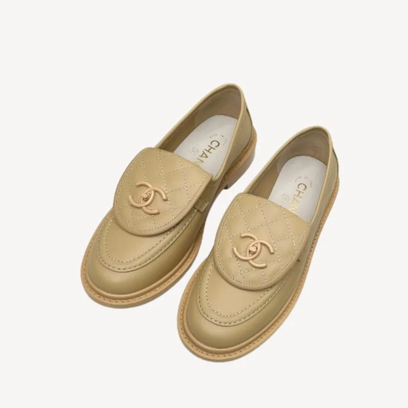 Chanel Moccasins Beige