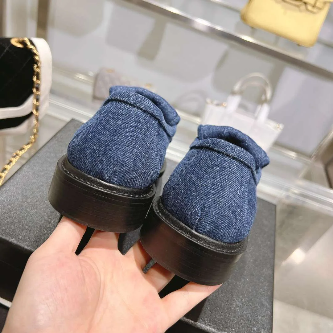 Chanel Moccasins Navy Blue - Image 10