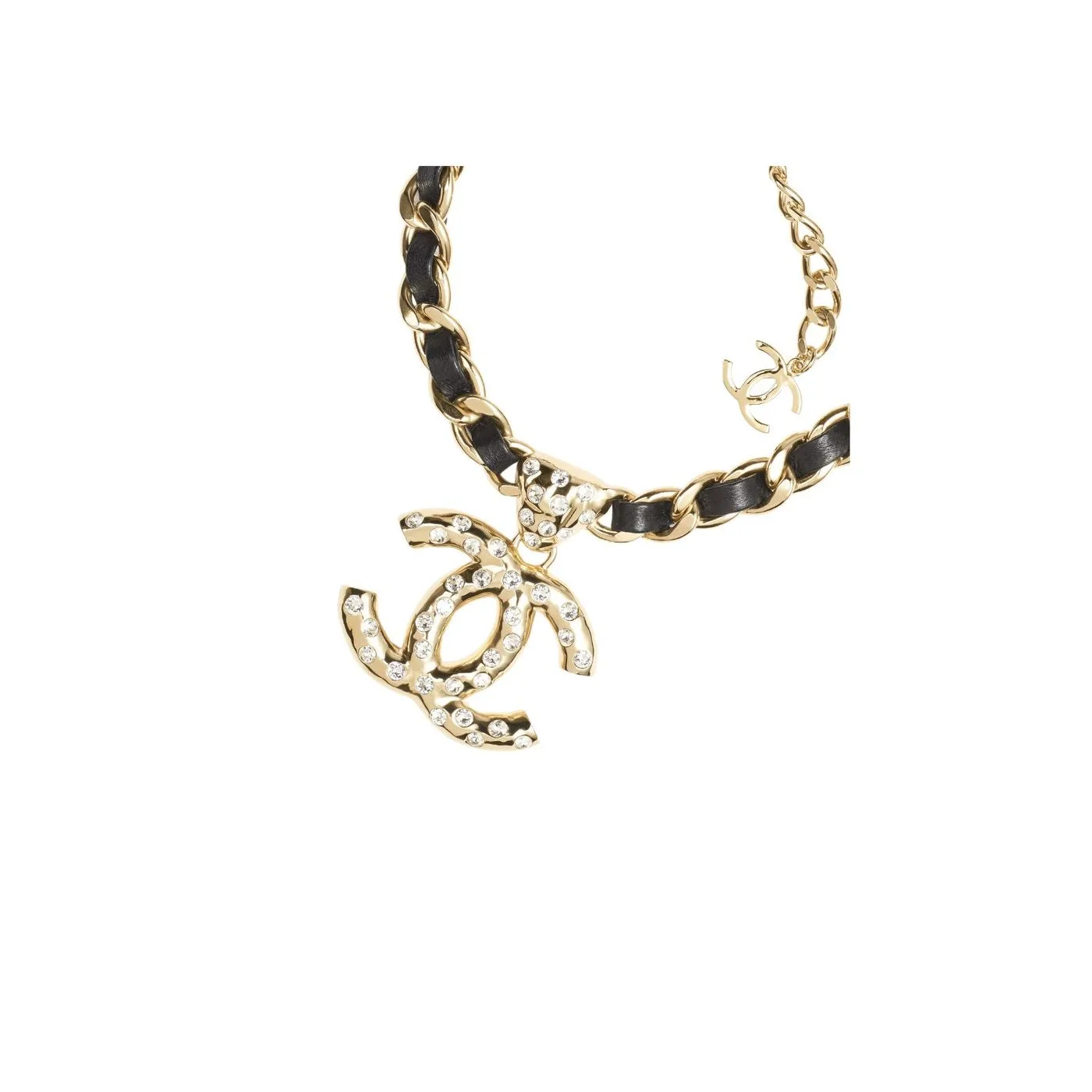 Chanel Necklace Gold And Black
