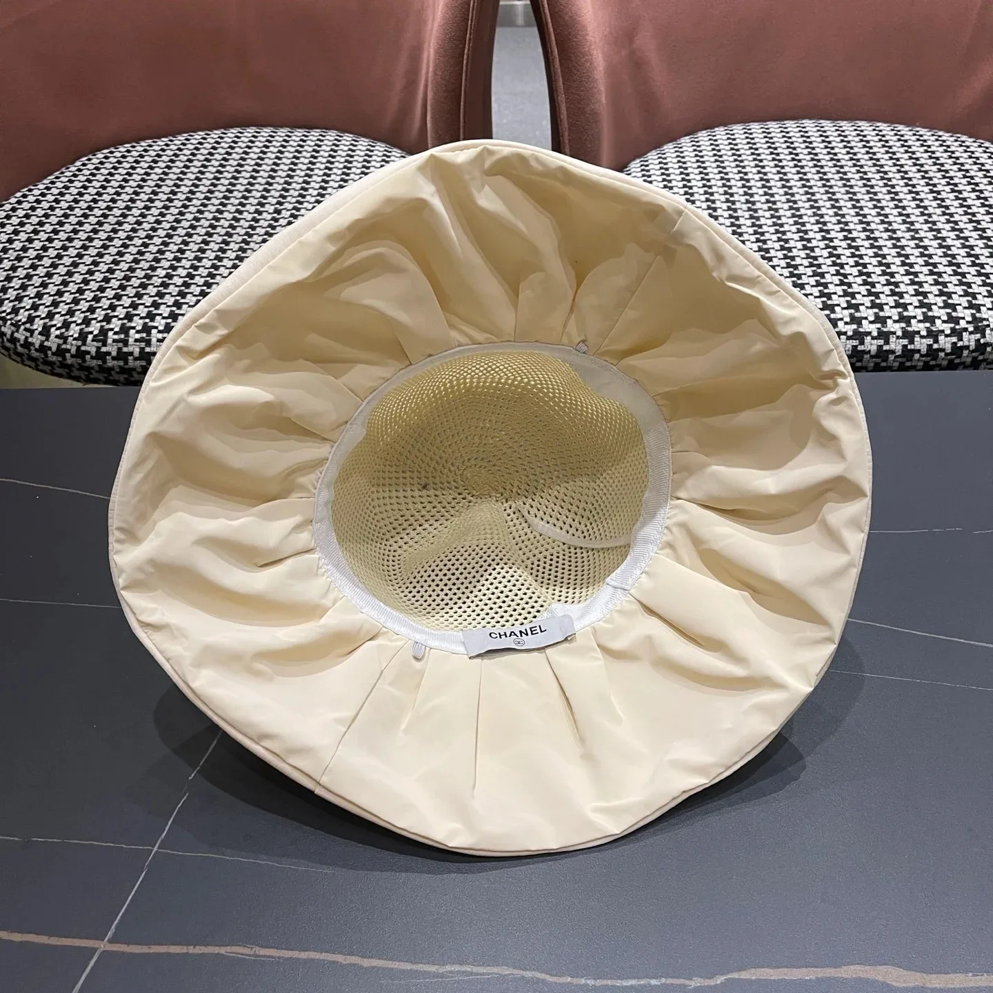 Chanel Pearl-Embellished Sun Hat Ivory - Image 10