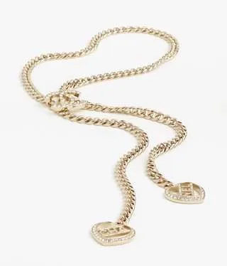 Chanel Pearl Heart Necklace Gold - Image 9