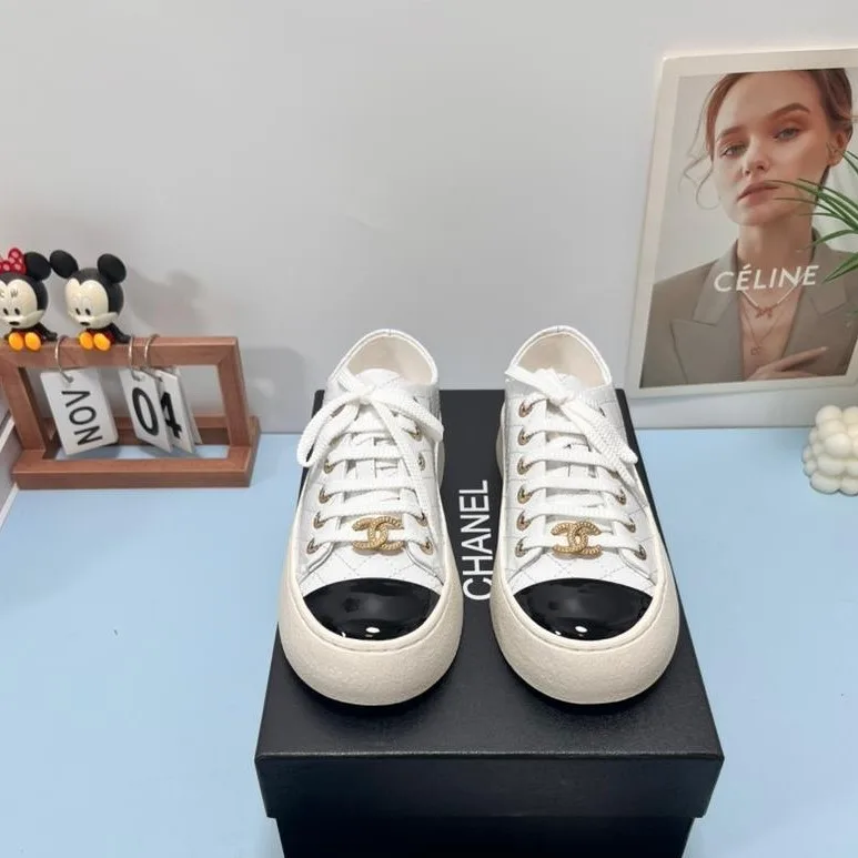 Alternative view of Chanel Platform Sneakers White/ Black