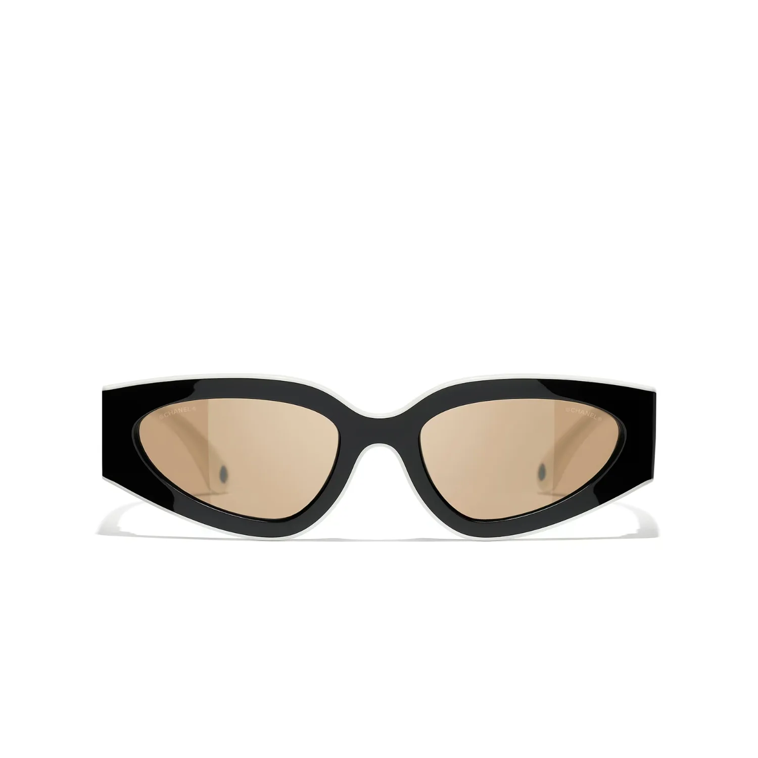 Alternative view of Chanel Rectangular Sporty Sunglasses Black & White