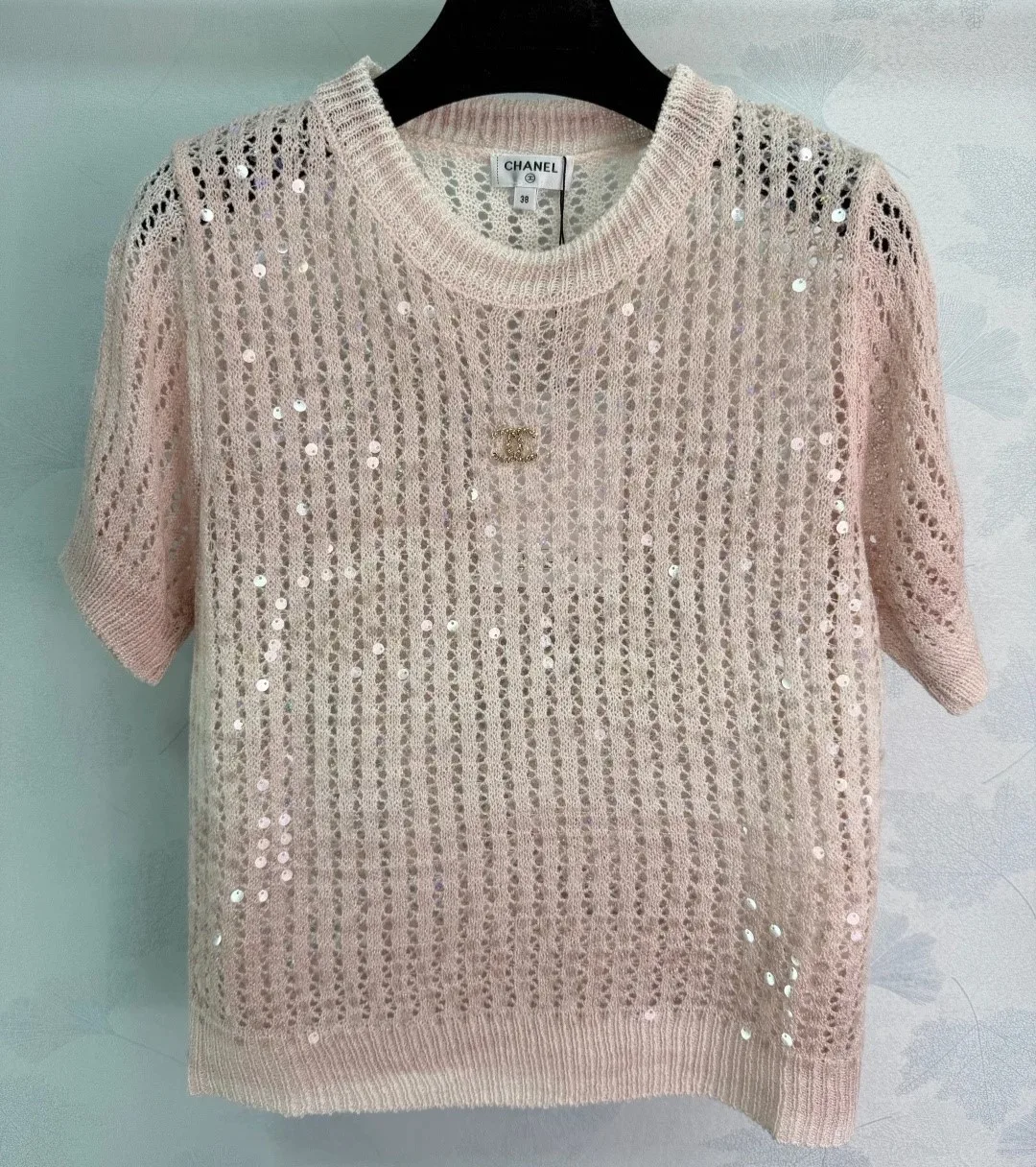 Alternative view of Chanel Sequin Embellished Top Ombre Pink