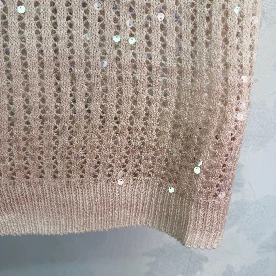 Chanel Sequin Embellished Top Ombre Pink - Image 6