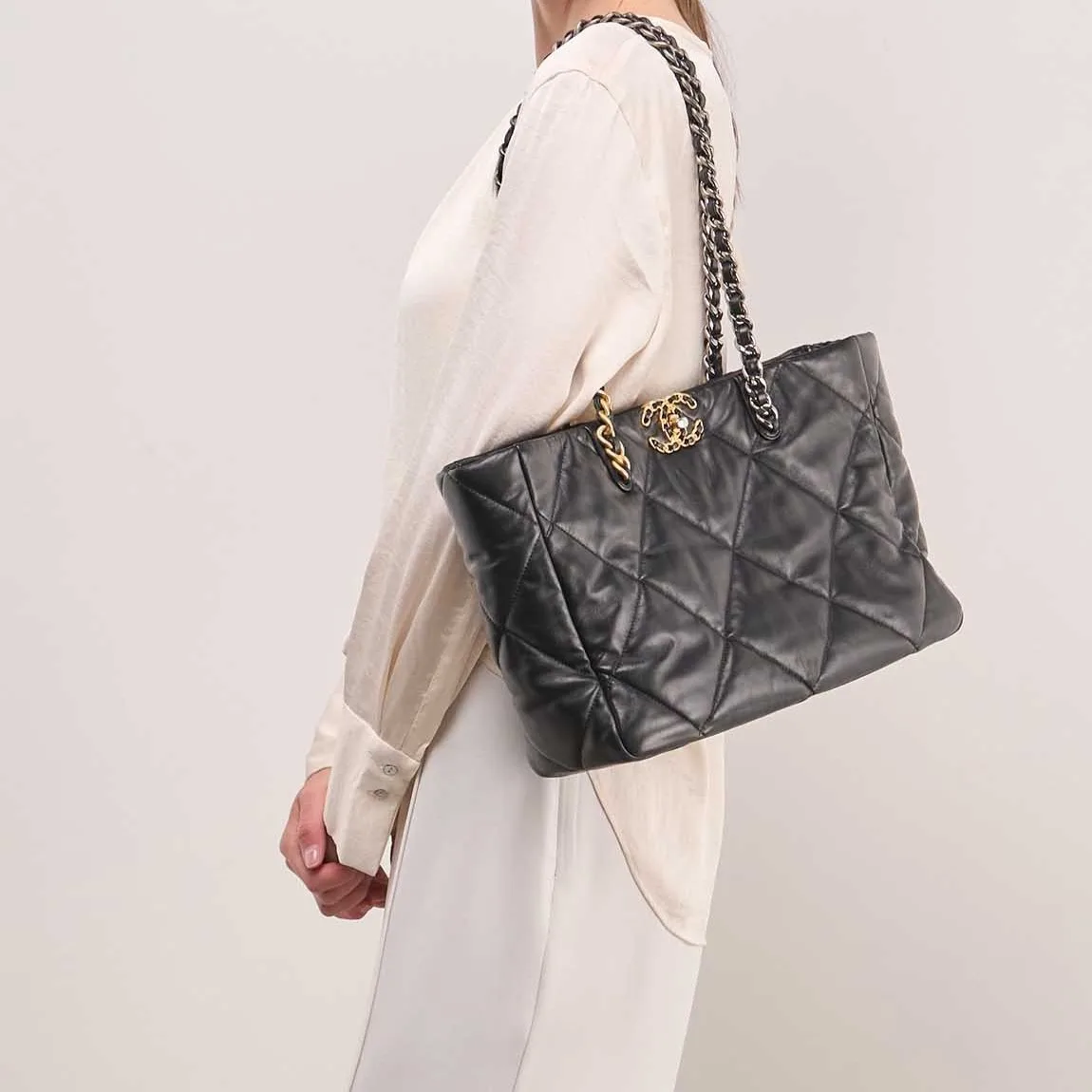 Alternative view of Chanel Shopping Tote Bag / Dark Red Gold Hardware