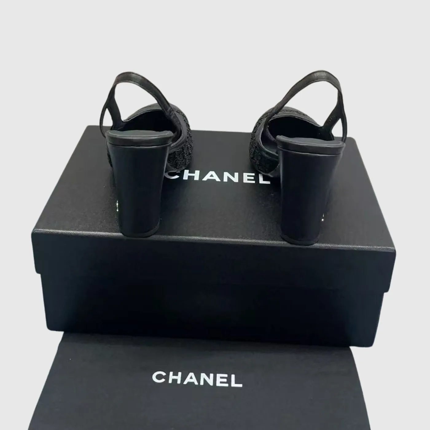 Chanel Slingbacks Pink And Black - Image 5