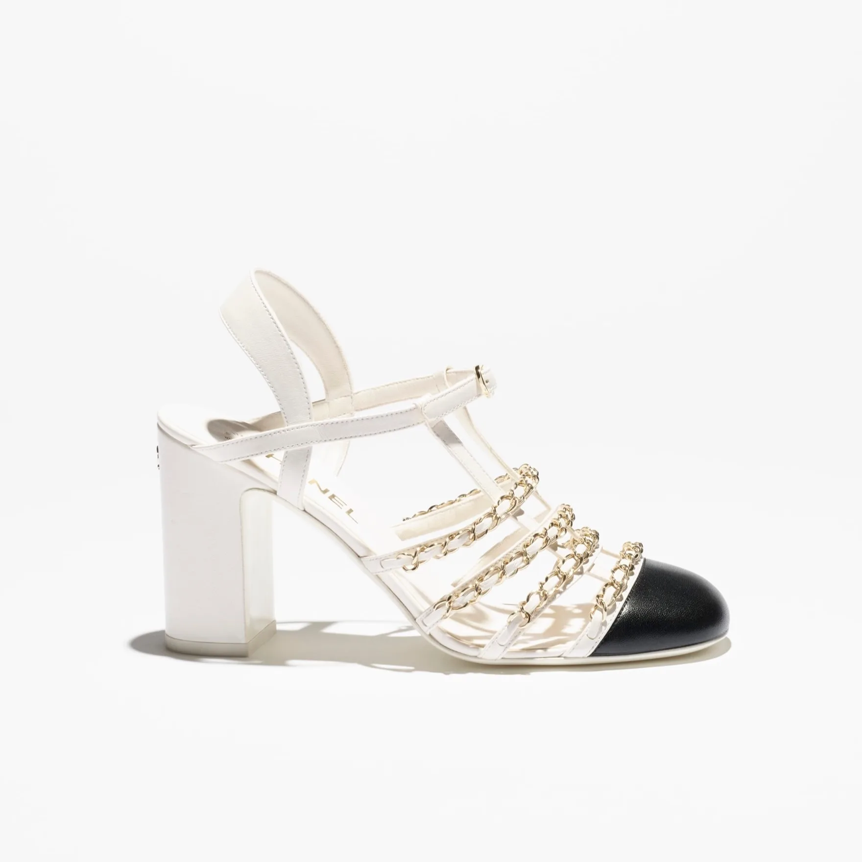 Alternative view of Chanel Slingbacks White/ Black --U5474
