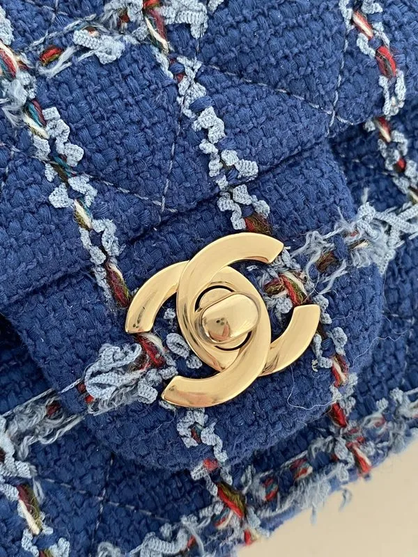 Small Flap Bag With Top Handle Blue / - Image 5