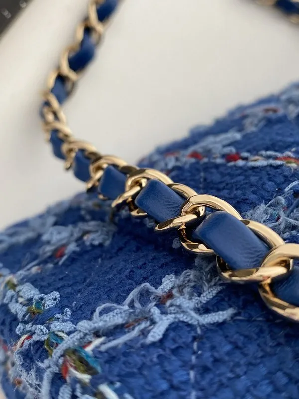 Small Flap Bag With Top Handle Blue / - Image 3