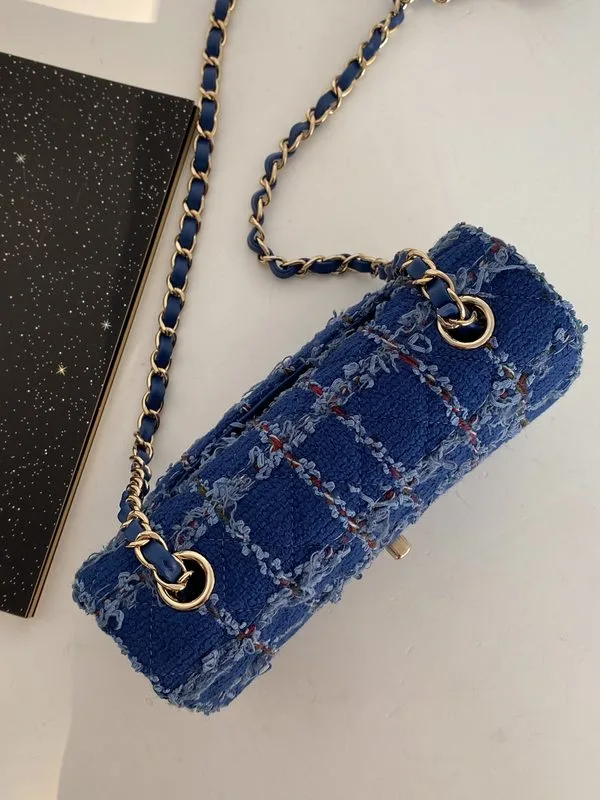 Alternative view of Small Flap Bag With Top Handle Blue /