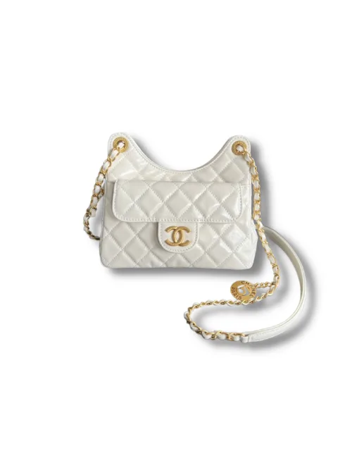 Alternative view of Chanel Small Hobo Bag / White Gold Hardware