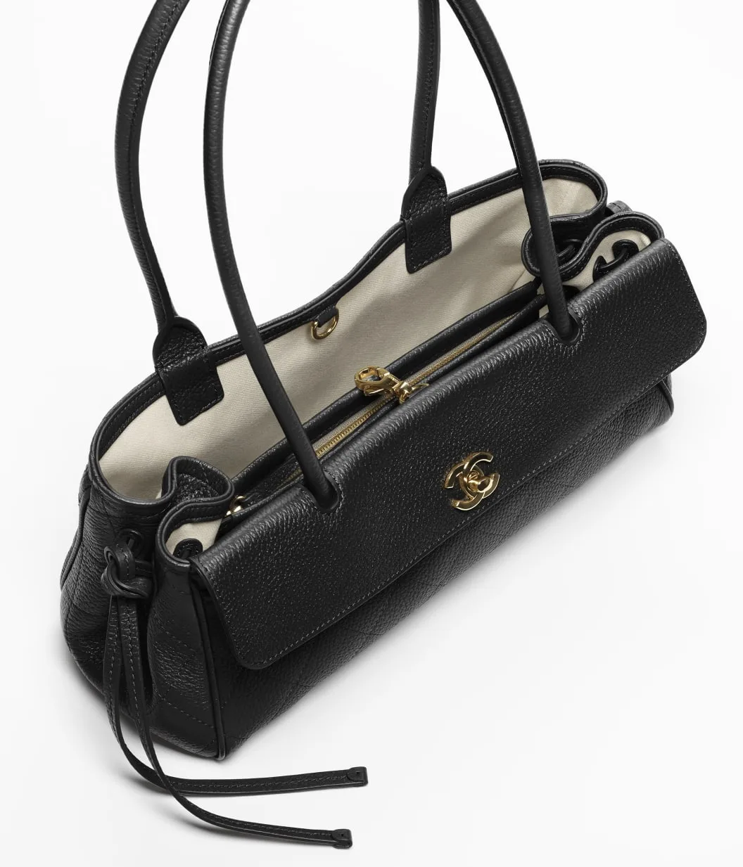 Chanel Small Shopping Shoulder Bag / Black Gold Hardware AS6288 - Image 4