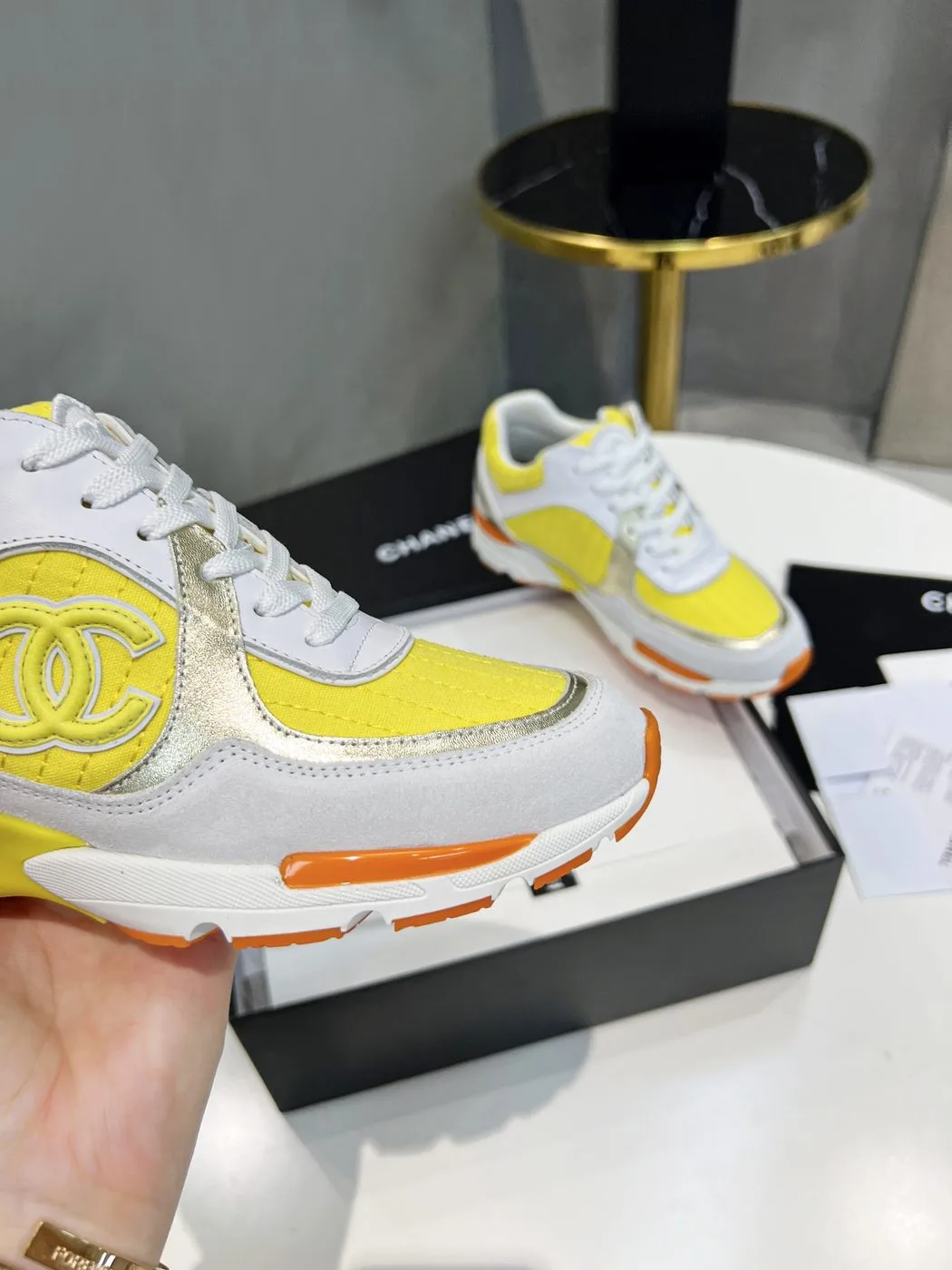 Chanel Sneakers Yellow - Image 3