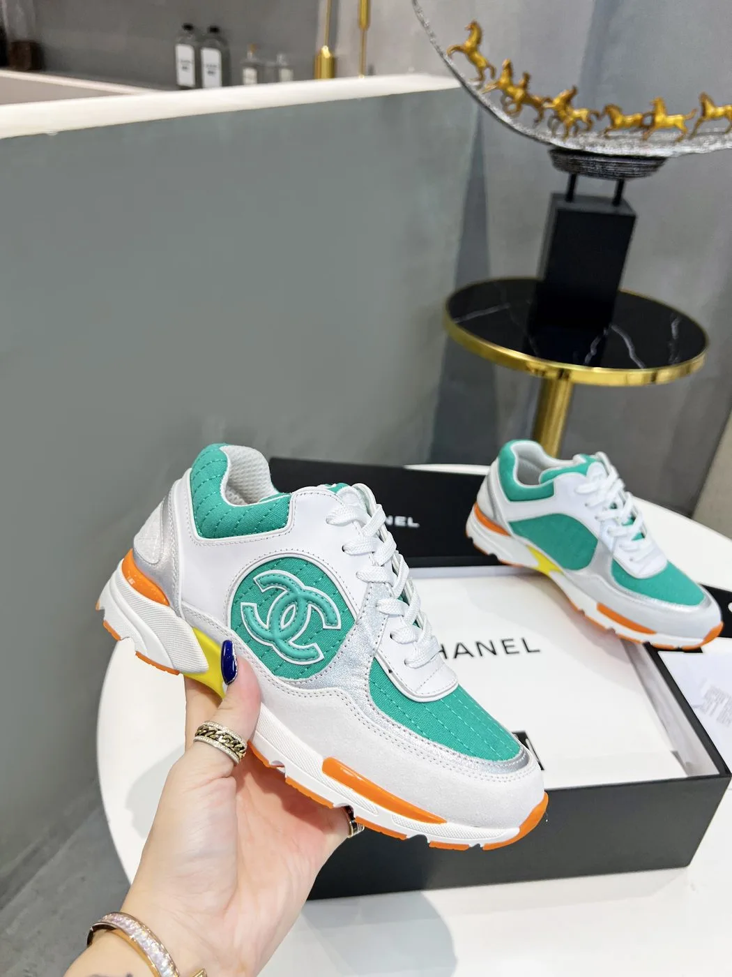 Chanel Sneakers Green - Image 3