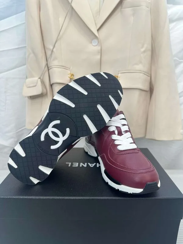 Chanel Sneakers Burgundy - Image 3