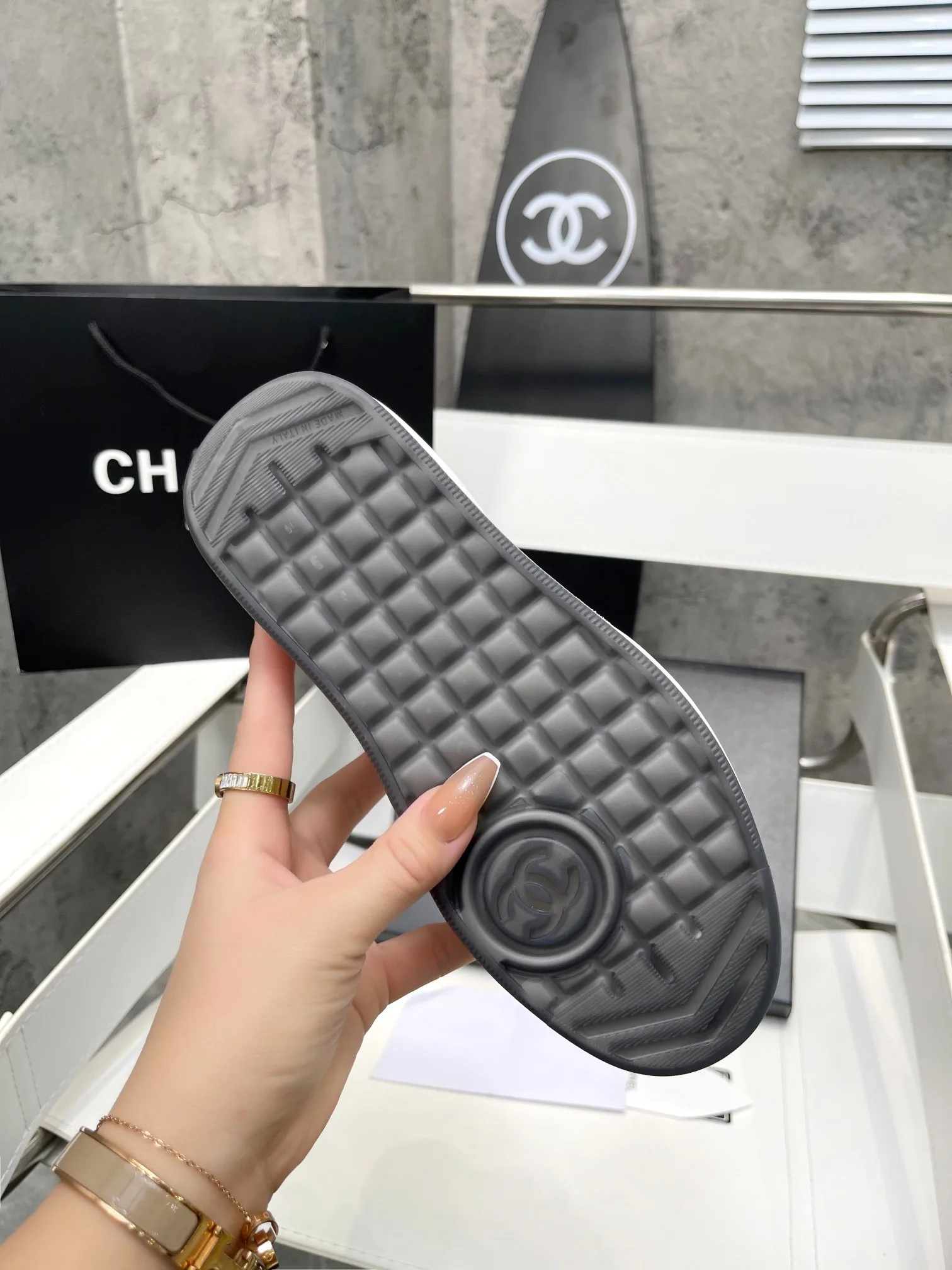 Chanel Sneakers White/Green , Womens Shoes - Image 3