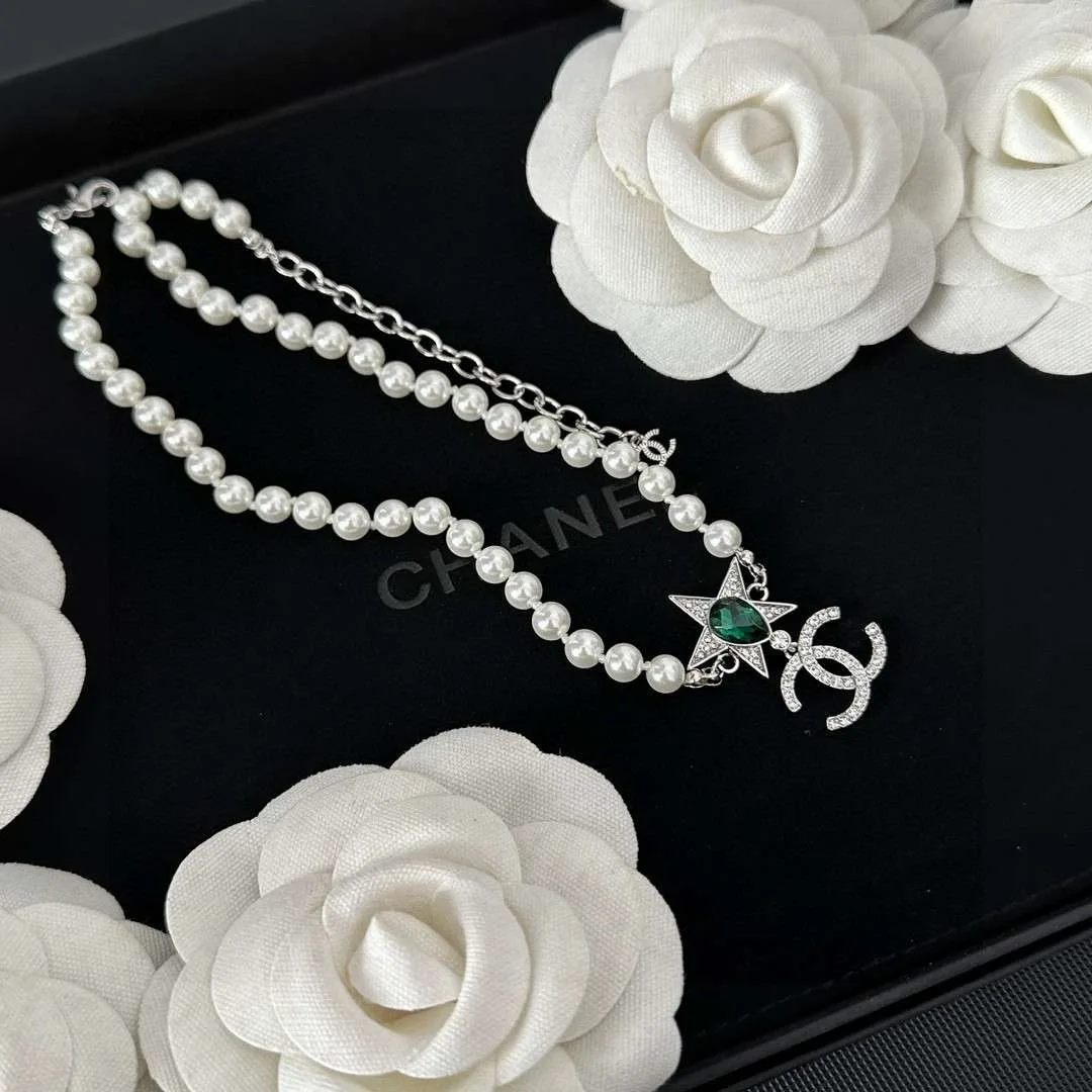Chanel Star Necklace White - Image 5