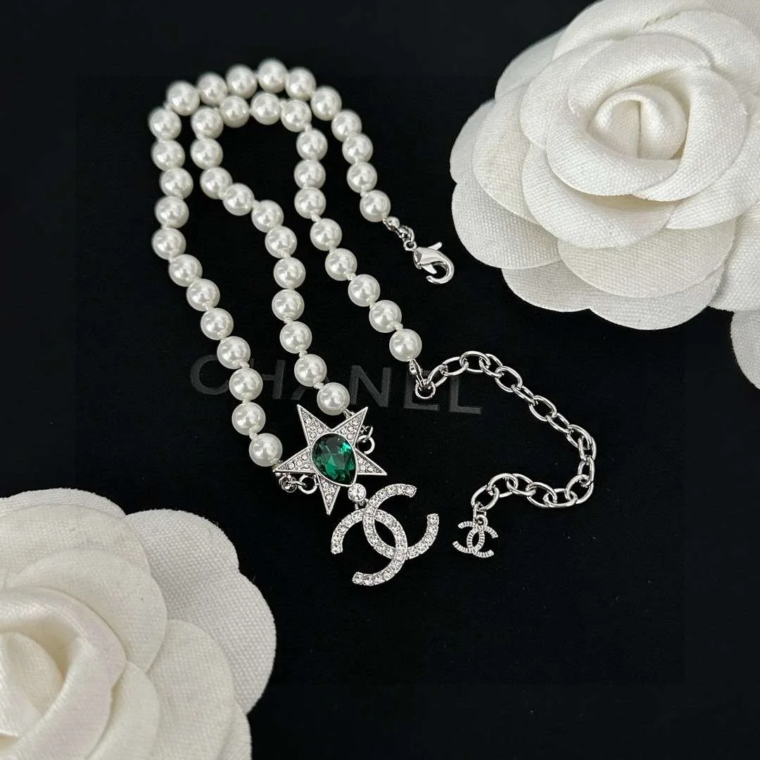 Chanel Star Necklace White - Image 4