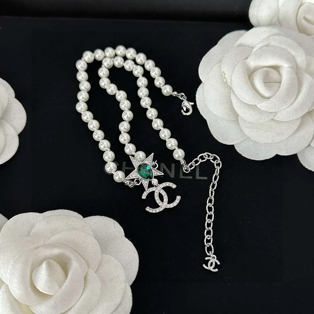 Chanel Star Necklace White - Image 3