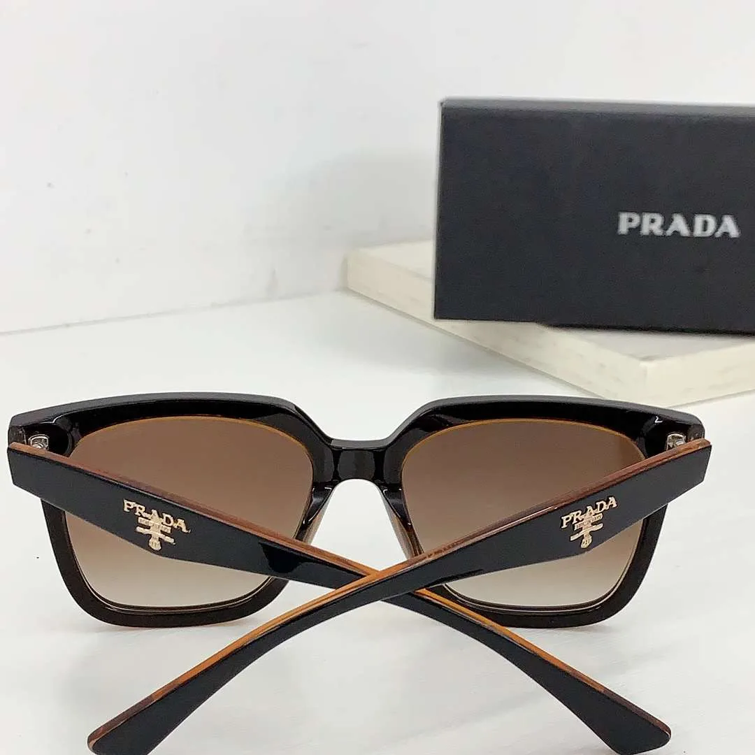 Prada Sunglasses Squares Gradient Brown - Image 4