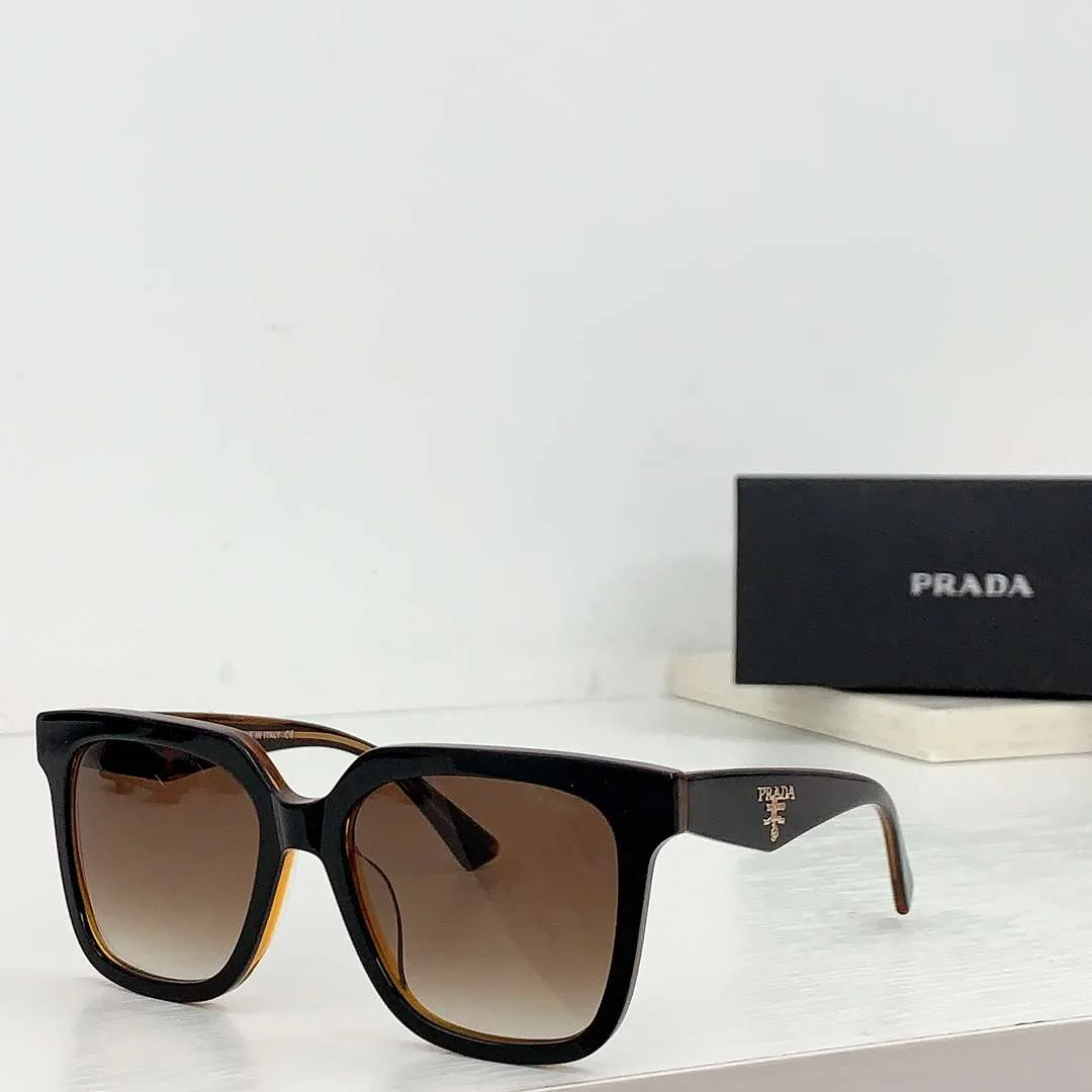 Alternative view of Prada Sunglasses Squares Gradient Brown