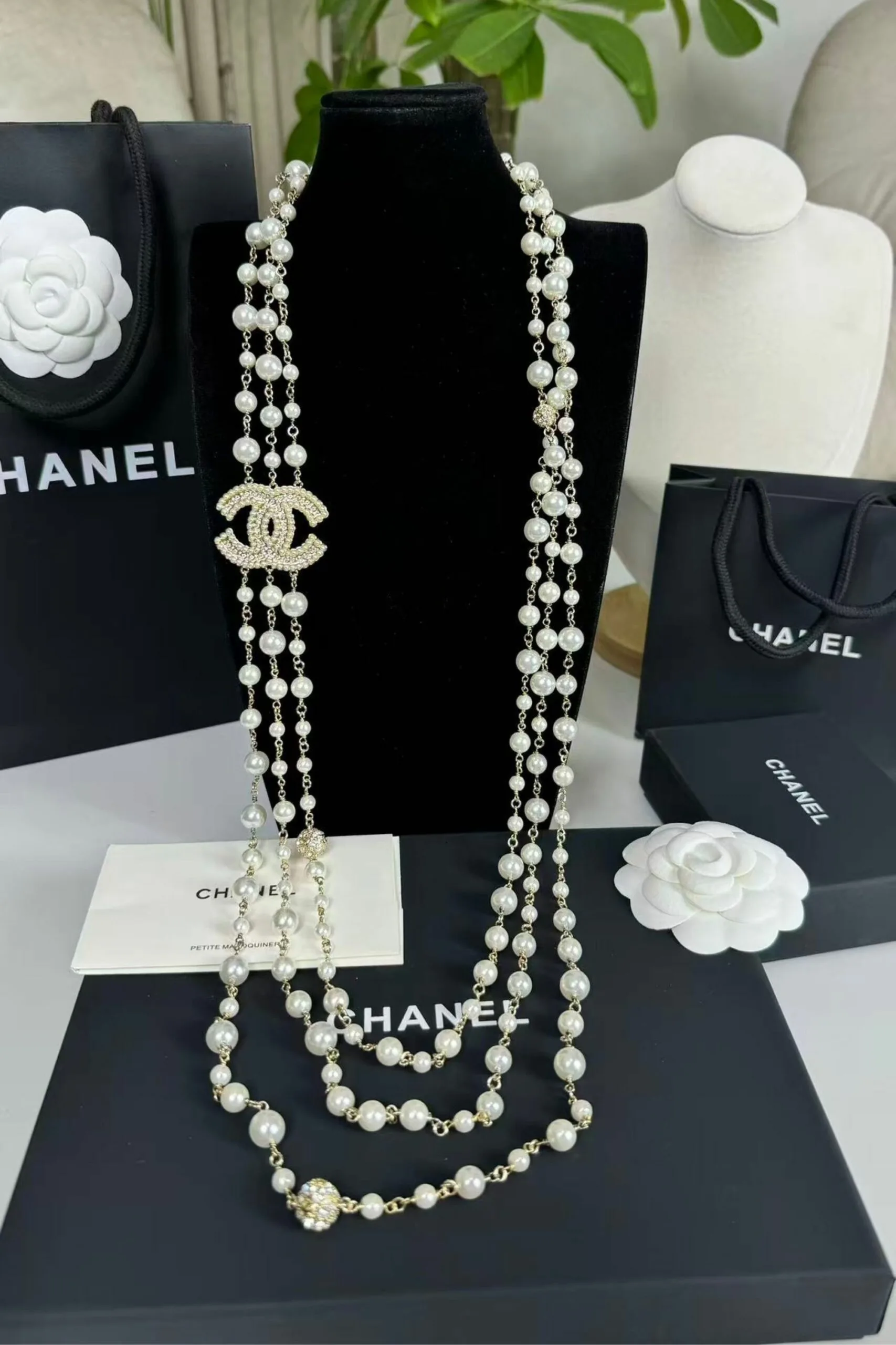 Chanel Three-Layer Pearl